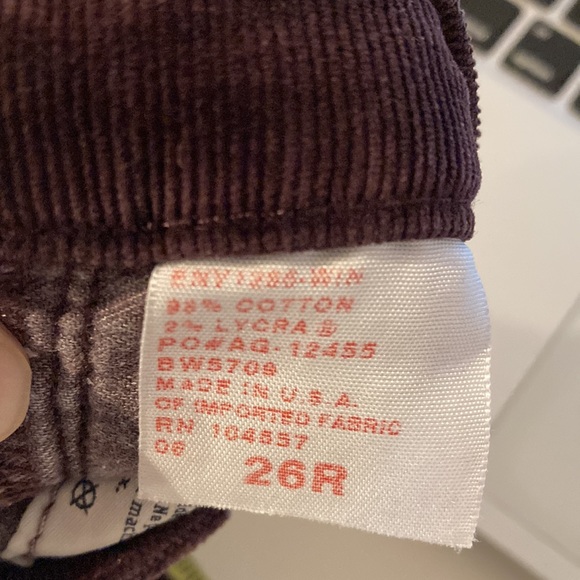 AG JEANS 26 The Stevie Slim Straight Fine Waled Jeans Jegging GOLDSCHMIED - Picture 9 of 9